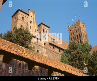 Marienburg (auch bekannt als Marienburg, und sobald der Hauptsitz des Deutschen Ordens), Malbork, Pommern, Polen. Stockfoto