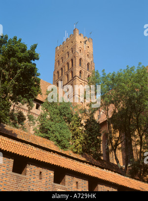 Marienburg (auch bekannt als Marienburg, und war der Sitz des Deutschen Ordens), Malbork, Pommern, Polen. Stockfoto