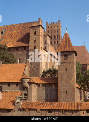 Marienburg (auch bekannt als Marienburg, und war der Sitz des Deutschen Ordens), Malbork, Pommern, Polen. Stockfoto