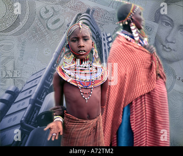 Afrika-Konzept: Unsere Schulden Stockfoto