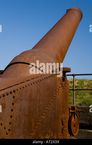 Alte rostige Kanone in Charlottenlund Fort Stockfoto