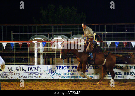 Cowboy texanischen Rodeo in Bandera Texas Stockfoto