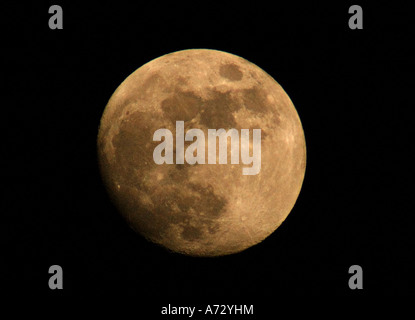 Mond-Schuss zeigt Krater Stockfoto