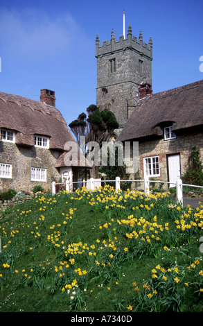 Die Kirche der Lillycross Cottages Godshill Isle Of Wight Stockfoto