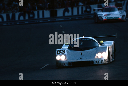 Sauber Mercedes Benz konkurrieren in der 1989 Le Mans 24 Stunden Rennen Stockfoto