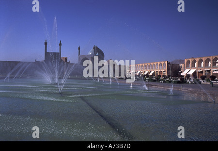 Imam Squqre Isfahan Iran Shah Moschee Brunnen Stockfoto