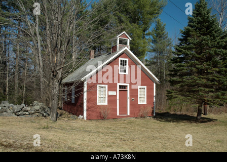 Dorchester, New Hampshire USA, historischen New England, alten Schulhaus Stockfoto