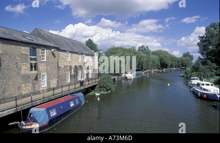 Europa, England, Cambridgeshire, Ely. Fluss Ouse in Ely Stockfoto