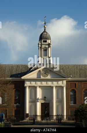 Fassade des Royal Hospital, entworfen von Christopher Wren Chelsea London England UK Stockfoto