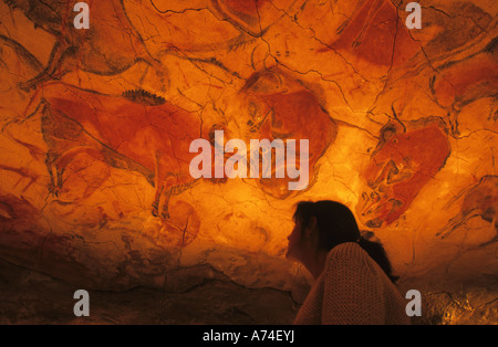 Bisons im MUSEUM von ALTAMIRA NEO Höhle Santillana del Mar Kantabrien Spanien Stockfoto