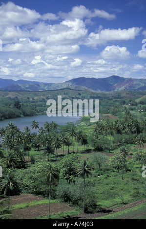 Fidschi-Inseln Viti Levu, Sigatoka, Sigatoka River Valley vom Tavuni Hill Fort Stockfoto