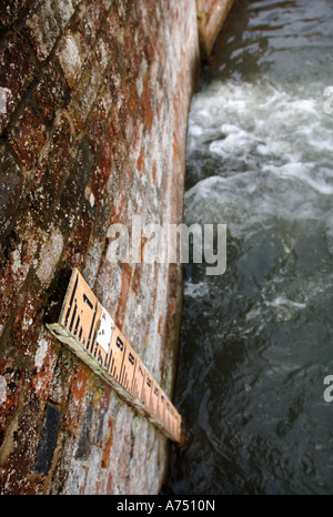 HIGH RIVER EBENEN AUF DEN FLUSS KENNET AM UNTEREN DENFORD IN DER NÄHE VON HUNGERFORD UK Stockfoto