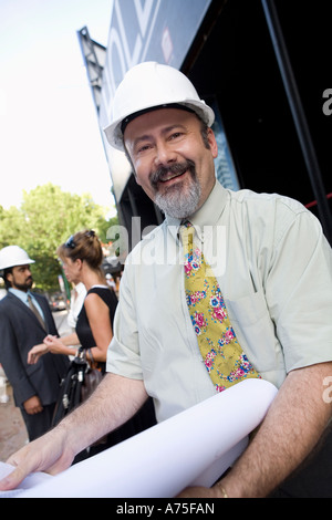 Architekt, tragen einen Helm Stockfoto