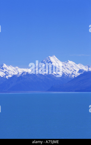 Aoraki / Mt Cook & Lake Pukaki, Südinsel, Neuseeland Stockfoto