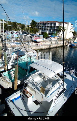 Charta Angelboote/Fischerboote in Key Largo in Florida Stockfoto