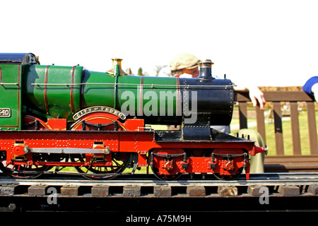 Modell-Dampfeisenbahn Stockfoto