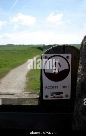 Zugang Land bemerkt Landschaft und Wegerechten Act 2000 Stockfoto