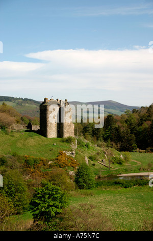 Neidpath Castle in der Nähe von Peebles, Schottland Stockfoto