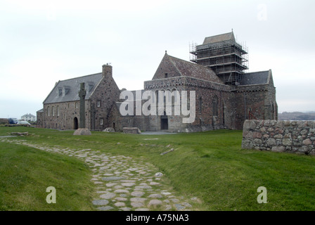 Iona Abbey Schottland Argyll und Bute Travel Schottland Insel Insel Isle of Mull Inneren Hebriden glauben ArcheologyMystery Pilger Stockfoto