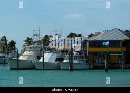 Charta Angelboote/Fischerboote in Islamorada in Florida Stockfoto
