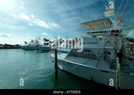 Charta Angelboote/Fischerboote in Islamorada in Florida Stockfoto