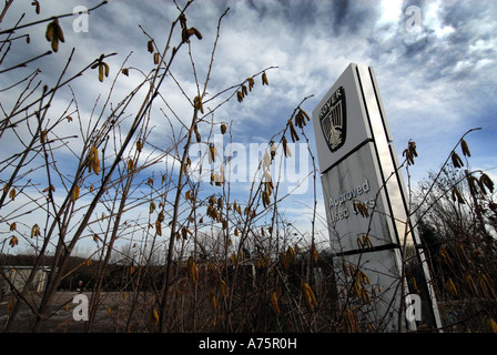STILLGELEGTEN ROVER AUTOHAUS ANMELDEN WARWICKSHIRE,ENGLAND.UK Stockfoto