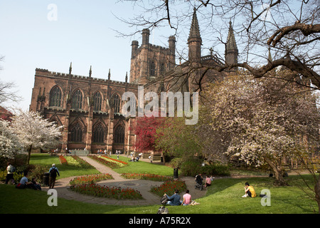 Kathedrale von Chester Chester Cheshire England uk Stockfoto