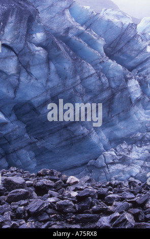 Fox Glacier Terminal Gesicht Westland National Park Südinsel Neuseeland Stockfoto