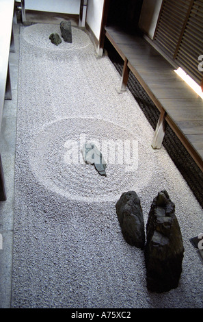 Stein Garten A UN Ryogen in Zen Daitoku-Ji Tempel Kyoto Japan Stockfoto