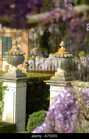 Die Villa und der Garten von La Foce Toskana Italien berühmt geworden durch die Bücher von Iris Origo Stockfoto