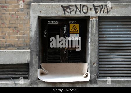 Obdachlose Personen Bett Stockfoto