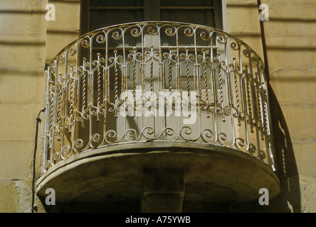 Schmiedeeisen-Balkon in Victoria auf Gozo Stockfoto