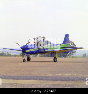 Embraer Tucano brasilianische Luftwaffe FAB und Pilot Stockfoto