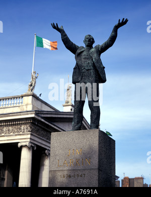 Statue von Loosli außerhalb das General Post Office in Dublin Irland Stockfoto