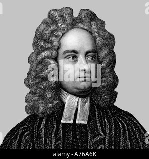 Jonathan Swift 1667 1745 Anglo-Irische Satiriker Dichter Schriftsteller Gravur Stockfoto