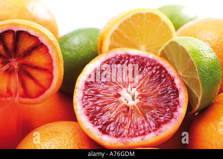 Verschiedene Zitrusfrüchte, close-up Stockfoto