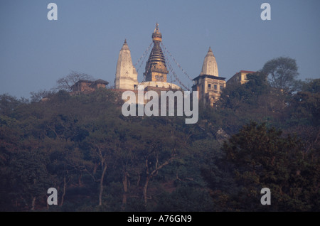Horizont Swayambhunath Stupa Tempel Kathmandu Nepal Stockfoto
