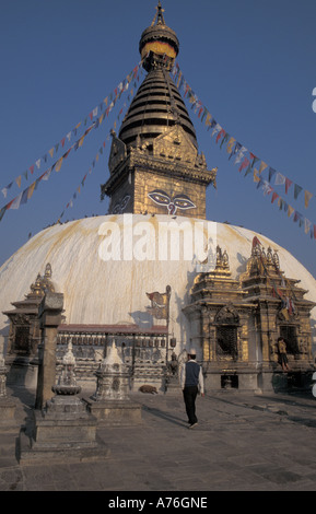 Alle Augen - Swayambhunath Stupa Tempel Kathmandu Nepal Stockfoto