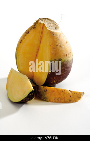 In Scheiben geschnittene Steckrüben, close-up Stockfoto