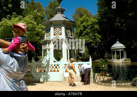 Chinesische Kioske im Prince s Garten ARANJUEZ Madrid autonome Gemeinschaft Spaniens Stockfoto