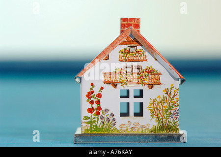 Modell eines Hauses, Nahaufnahme Stockfoto