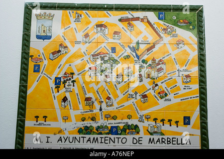 Altamirano Platz im alten Viertel MARBELLA Malaga Provinz Andalusien Region Spaniens Stockfoto