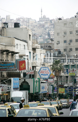 Feierabendverkehr in Amman Innenstadt Stockfoto