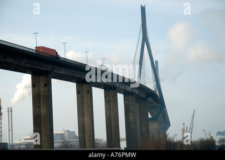 Deutschland, Hamburg, Koehlbrand Brücke Stockfoto