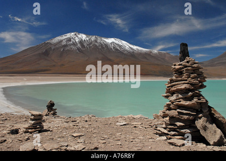 Laguna Verde Bolivien Park Eduardo Avaroa Stockfoto