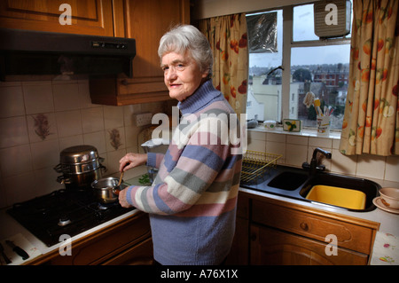 GEMEINDESTEUER DEMONSTRANT SYLVIA HARDY AUS EXETER UK FEB 2007 Stockfoto