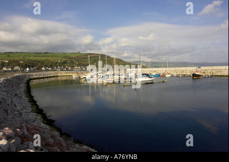 Der Hafen von Glenarm im Herbst County Antrim-Nordirland Stockfoto