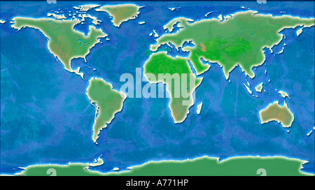 Welt Karte Illustration Stockfoto