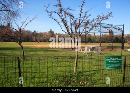 winterliche great Lawn im Central Park in Manhattan, New York City, usa Stockfoto