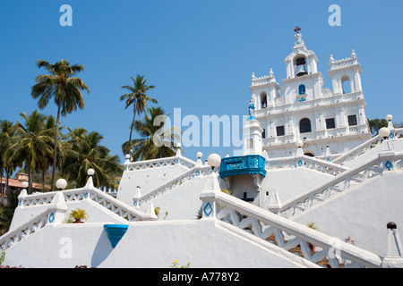 Barocke Kirche unserer lieben Frau der Unbefleckten Empfängnis, Panaji oder Panjim (der Goan Hauptstadt), Goa, Indien Stockfoto